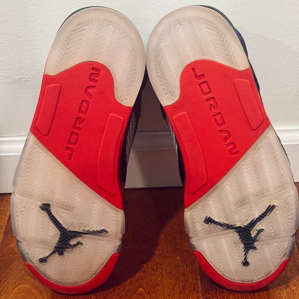 Nike Air Jordan 5 Retro "Satin Bred" in Black and University Red Size 11.5 - Picture 7 of 7